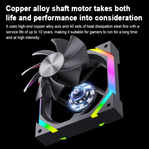 UPSIREN ZF-120 Computer Chassis Fan 12cm ARGB 4 Pin PWM Quiet Cooling Fan 12V Large Air Volume 45CFM/600-1500RPM