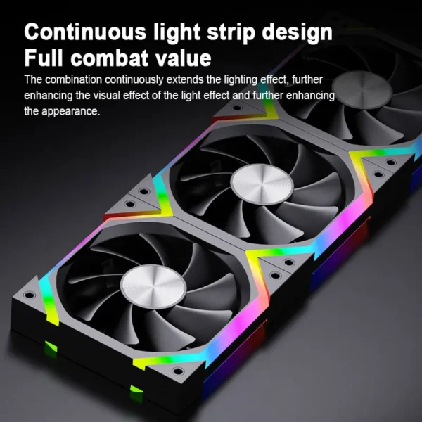 UPSIREN ZF-120 Computer Chassis Fan 12cm ARGB 4 Pin PWM Quiet Cooling Fan 12V Large Air Volume 45CFM/600-1500RPM