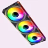 Prism 4 Pro Building Blocks Modular Case Fan ARGB Mirror Cycle Light Effect 800-2000RPM PWM Water Cooling 120mm Cooler Fan