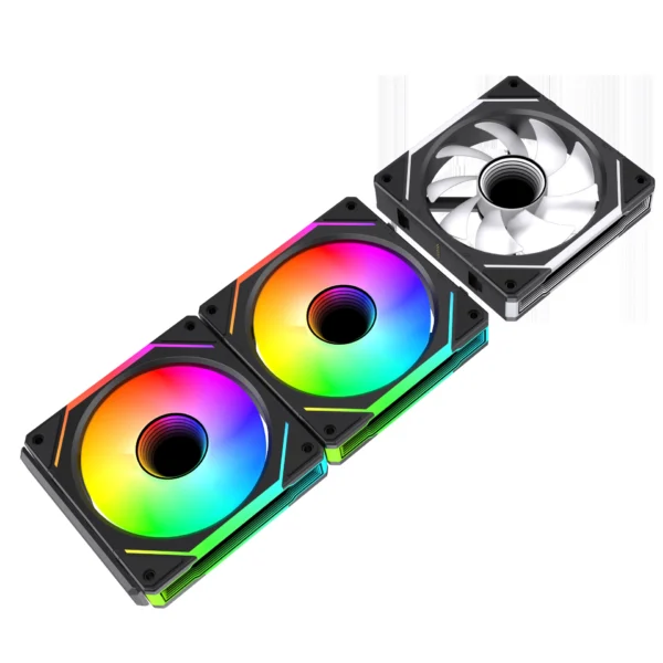 Prism 4 Pro Building Blocks Modular Case Fan ARGB Mirror Cycle Light Effect 800-2000RPM PWM Water Cooling 120mm Cooler Fan