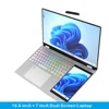 Hot Wholesale 2025 New Ultrathin  15.6" +7" Dual Display N100 32G RAM 1TB  2TB SSD Touch Screen Business Office Aluminum Laptops