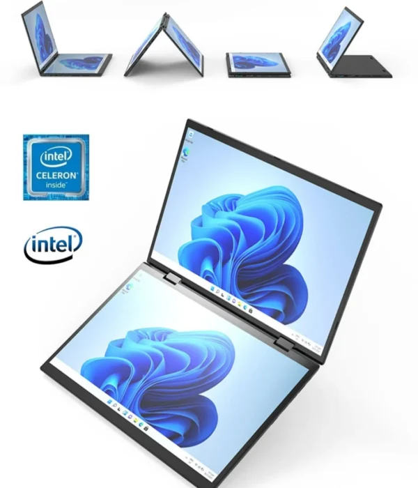 Factory 2025 New Ultrabook 11Inch Foldable Dual Touch Screen Intel I3 12th N100 Aluminum Yoga Laptops for Students and Designers