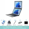 2025 New 14 Inch +14 Inch  Dual Touch Screen Intel 13th N100  Aluminum Yoga Laptops for Business Office Education Laptop