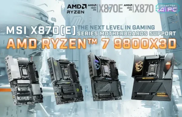 Hot Sell AMD R7 9800X3D 9000 Series Granite Ridge 8-Core 4.7 GHz AM5 CPU ZEN 5 L3 Cache 96MB Ry-zen 7 9800X3D
