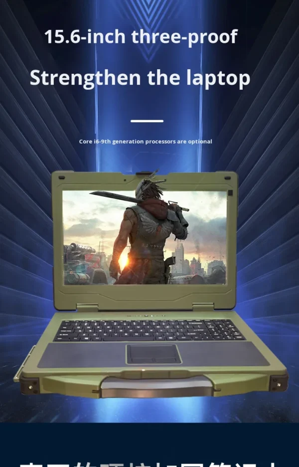 15.6inch New Dual Screen Industrial Rugged Notebook Portable Wide Temperature Outdoor Workstation Intel I5 Business Laptops