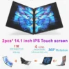 Factory 2025 New Ultrabook 11Inch Foldable Dual Touch Screen Intel I3 12th N100 Aluminum Yoga Laptops for Students and Designers