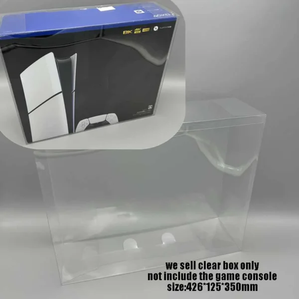 High Quality Plastic clear Box for PS5 Slim/PS5 2000 PET Transparent Plastic Storage Box Display Box