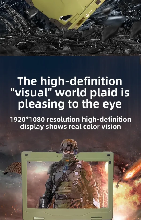 15.6inch New Dual Screen Industrial Rugged Notebook Portable Wide Temperature Outdoor Workstation Intel I5 Business Laptops