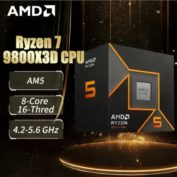 NEW AMD Ryzen 7 R7 9800X3D CPU Gaming Processor 8 Cores 16 Threads 4nm Process TDP 120W Frequency up to 5.0GHz Socket AM5