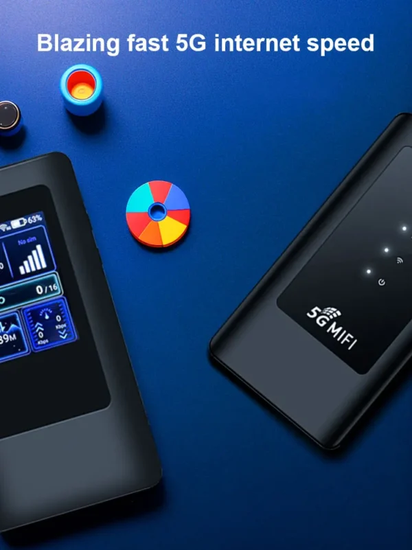 Mifis LTE Wifi Router 5g Lte with Sim Card Slot 4400mAh 4g Router Suitable for Laptops 1800MBPS M2A