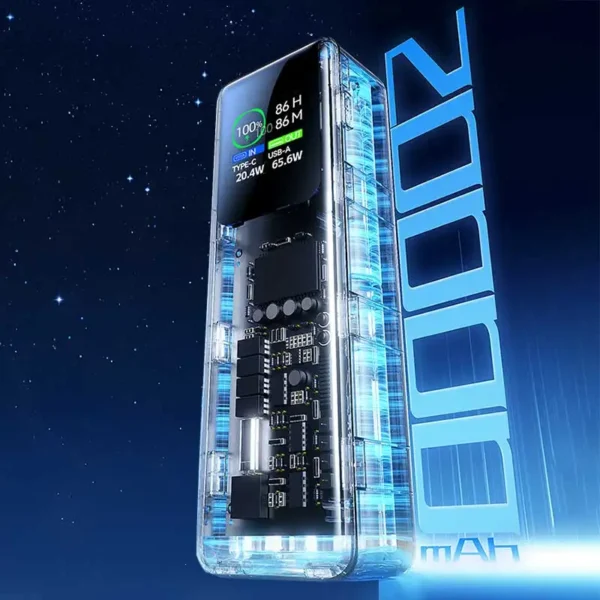 Portable LED Display 100W PD+QC Outdoor Power Bank 20000mAh Fast Charging Power Banks for Laptops