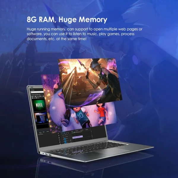 Factory Direct 14 Inch Notebook for Students New Business 128/256/512/1TB SSD DDR3 Intel Celeron Laptops with N3350 Processor