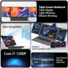 2025 New Arrival Brand New Intel Core I7 1260P Win 11 Business Laptop PC with Three Screens Fingerprint Unlock Laptops