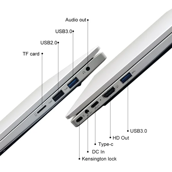 Laptops  15.6 Inch Intel N5095 Cpu 8gb Ddr4 RAM 256GB M.2 Ssd Laptop Pc All in One Pc Brand New Laptops