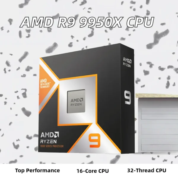 Super-High Performance AMD R5 9900X 16-Core 32-Thread Unlocked Desktop Processor New Boxed CPU for Desktop Computer