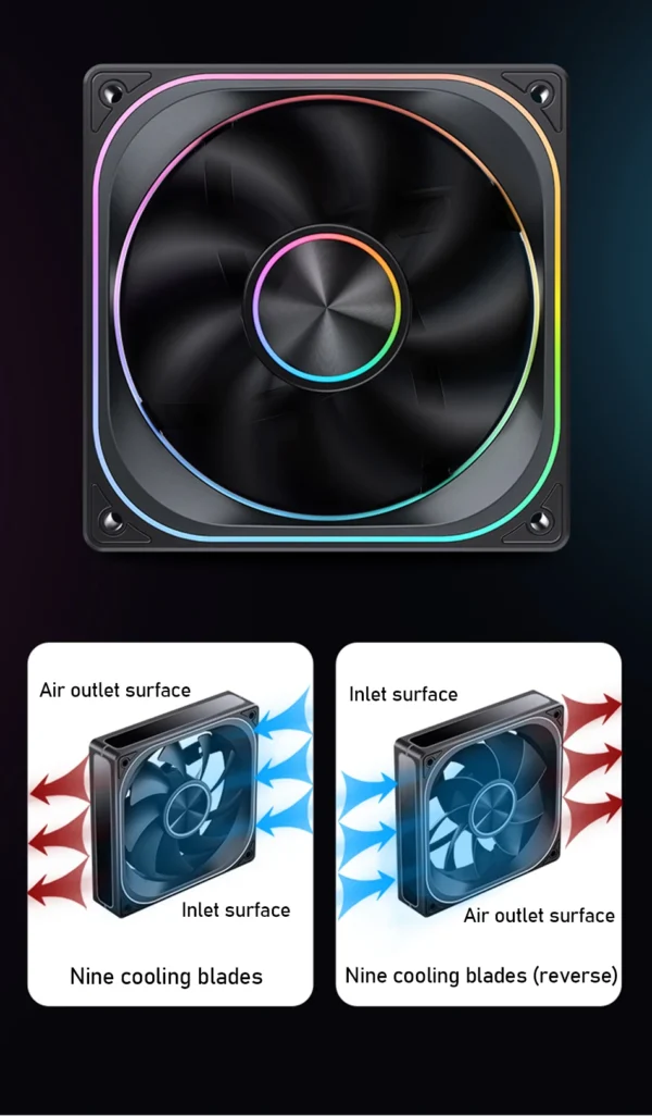 JONSBO ZA-120/240/360 Case Cooling Fan ARGB 12cm Connected Building Block Fan PWM Silent Chassis Fan