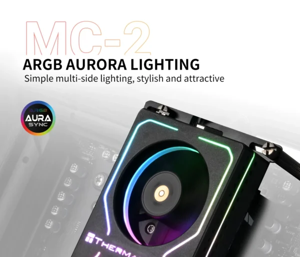 Thermalright MC-2 ARGB Computer Memory Cooler,Paired with high-performance dual fans, suitable for DDR/DDR2/DDR3/DDR4/DDR5