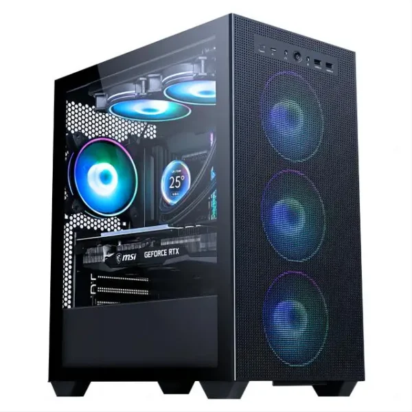 Gaming PC – i5-14400F, RTX 5050 8GB Triple-Fan, 32GB DDR5, 1TB NVMe SSD 3300MB/s, 600W PSU, ARGB Case with 6 ARGB Fans & Remote