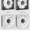 Coolcirc Cableless PC Case Fan 12V/4Pin PWM 800-1800RPM Silent 5V/3Pin ARGB Triple Pack 120mm Ventilator Use for Water Cooling