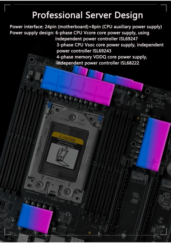 JGINYUE H13 DIY EPYC AMD Motherboard Set With AMD EPYC 7002/7003 Series CPU 8*DDR4 RAM Support IPMI DUAL 2.5G Network BMC Module