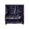 ATX Gaming PC Case Panoramic Tempered Glass 7 Fan Support RGB Lighting Desktop Computer Case High Airflow Gaming Chassis