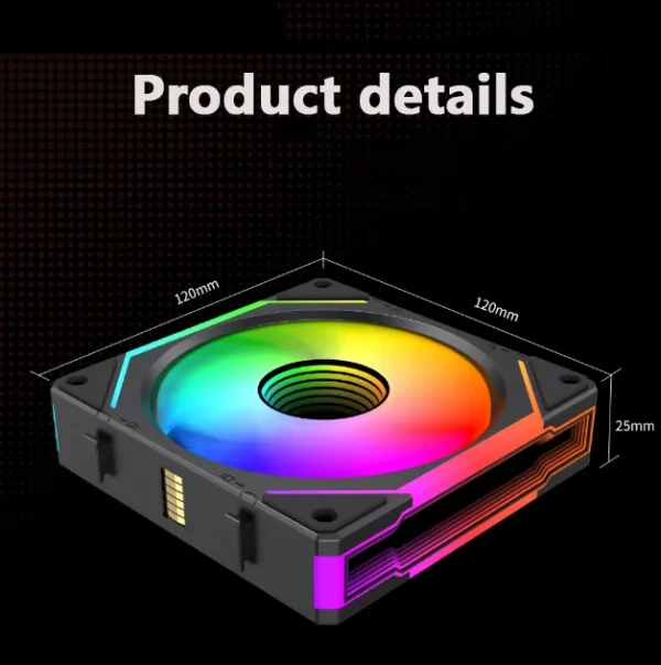 Prism 4 Pro Building Blocks Modular Case Fan ARGB Mirror Cycle Light Effect 800-2000RPM PWM Water Cooling 120mm Cooler Fan
