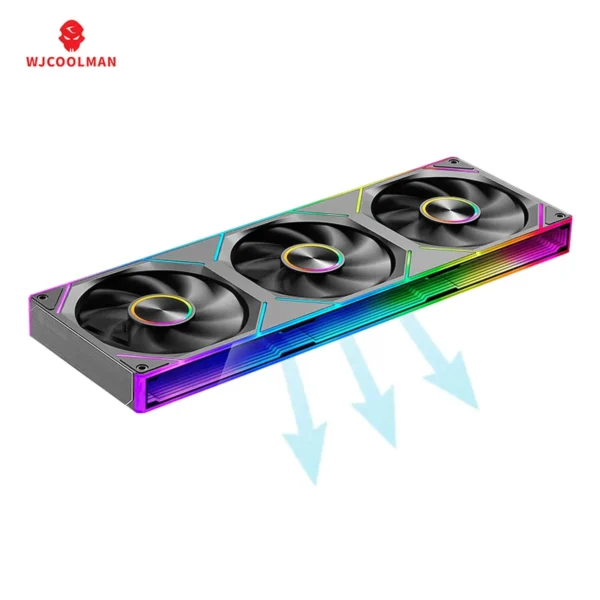WJCOOLMAN Starlink 120/240/360 Conjoined structure PC fan ARGB PWM Speed Control Computer Silent Case Fan easy to install