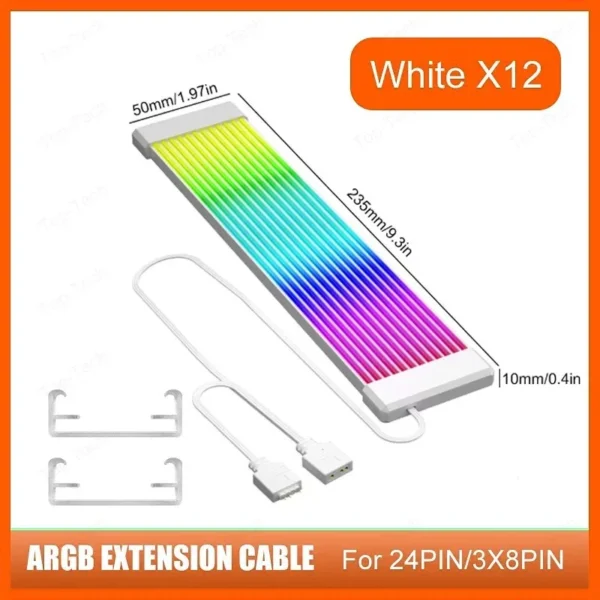 PC RGB Light Strip Suitable For Computer Power Supply ATX 24PIN GPU Video Card Cables And Case for 6Pin 8Pin 12Pin 16Pin 24Pin