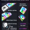 ICE Whale WX-2 Wire-Splicing PC Case Cooling Fan ARGB Mirror Cycle Light Effect 600-1800RPM PWM Water Cooling 360mm Cooler Fan