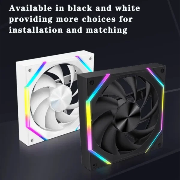 ICE Whale IW-14 Computer Chassis Fan 14cm ARGB 4 Pin PWM Quiet Cooling Fan 12V Large Air Volume 61.5CFM/800-1800RPM Ventilator