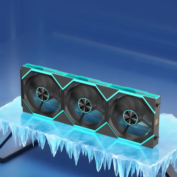 Computer Chassis Fan 12cm Case Cooler Fan ARGB Computer Fan 4 Pin PWM Suitable for Most PC Cooling Systems