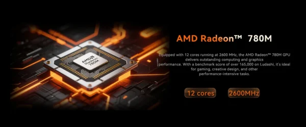 GMKtec K12 Gaming Mini PC AMD Ryzen 7 H 255(Upgraded 8745HS) Desktop Mini Computers Radeon 780M WiFi 6E/BT5.2, USB-C,  Barebone