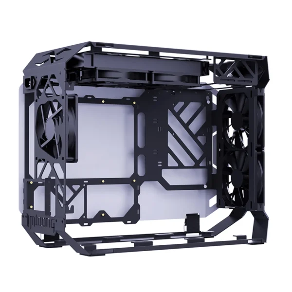 Lovingcool New Design Open Style Gaming Chassis Tempered Glass Micro ATX Mini ITX Computer RGB Casing Desktop PC Case with Fan