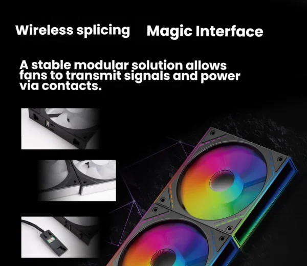 Thermalright TL-M12Q-S X3 Computer Case Fan, ARGB 120mm PC Case Fan/Daisy Chain/Infinity Mirror/Silent/PWM