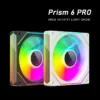 ZEZZIO Prism 6 pro 12cm ARGB Sync 4PIN PWM Computer Chassis Fan Quiet Cooling with Fluid Bearing 800-1600 RPM Case Fan