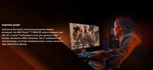 AMD Ryzen 7 9800X3D Game CPU R7 9800X3D Up to 5.2GHz 8-Core 16-Thread 96MB Cache AM5 Desktop Gaming Processor without Package