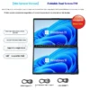 15.6 Inch Dual Screen Portable Monitor for PS5 Switch Hosts HD 1080P PC Secondary Screen 360° Rotation One-Cable LCD IPS Panel