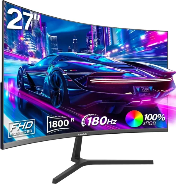 34 Inch Ultrawide Curved Gaming Monitor, 1500R PC Screen 165hz UWQHD 4K, Curved Computer Screen with FreeSync,Support Wallmount