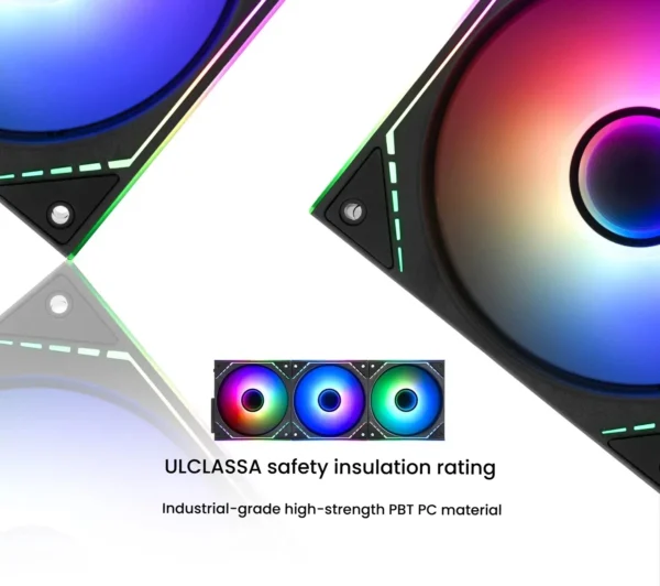 Thermalright TL-M12Q-S X3 Computer Case Fan, ARGB 120mm PC Case Fan/Daisy Chain/Infinity Mirror/Silent/PWM