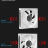 Coolcirc Cableless PC Case Fan 12V/4Pin PWM 800-1800RPM Silent 5V/3Pin ARGB Triple Pack 120mm Ventilator Use for Water Cooling