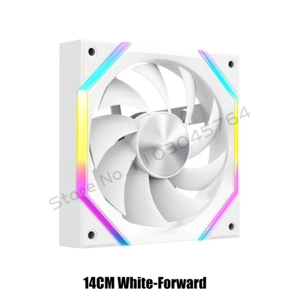 140 Case Fan ARGB, Silent 6-30dBa 89CFM Big Airflow, 14CM PC Cabinet 14025 Cooler Support Mobo 5V ARGB SYNC, Reverse Or Forward