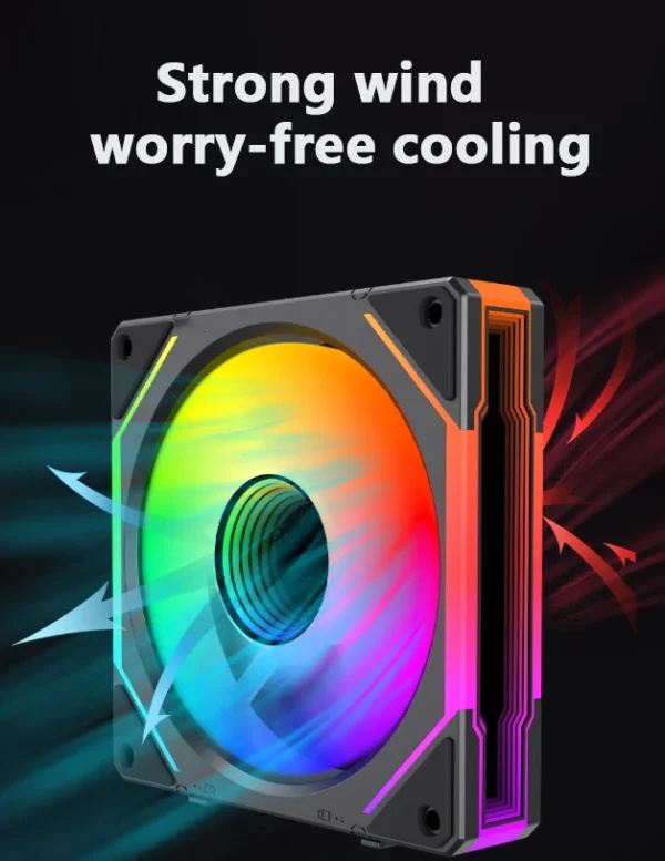 Prism 4 Pro Building Blocks Modular Case Fan ARGB Mirror Cycle Light Effect 800-2000RPM PWM Water Cooling 120mm Cooler Fan