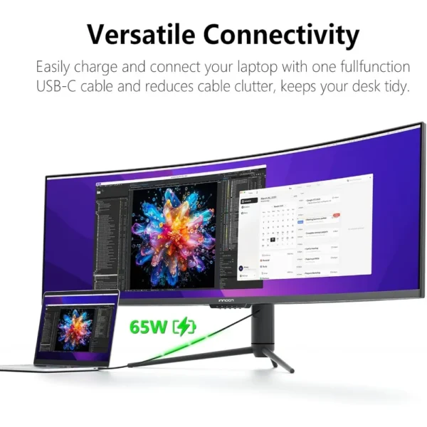 49 Inch Curved Gaming Monitor 144Hz Ultrawide 32 9 WDFHD 3840x1080P HDR400 sRGB USB C DP HDMI Built in Speakers Adjustable