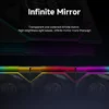 Jungle Leopard Interstellar V4 Digital Display Speed Control Infinite Mirror With Screen Ventilador UNI Fan