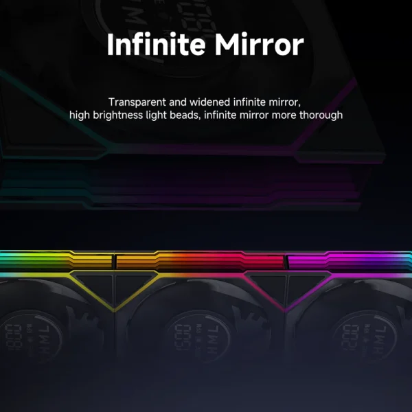 Jungle Leopard Interstellar V4 Digital Display Speed Control Infinite Mirror With Screen Ventilador UNI Fan