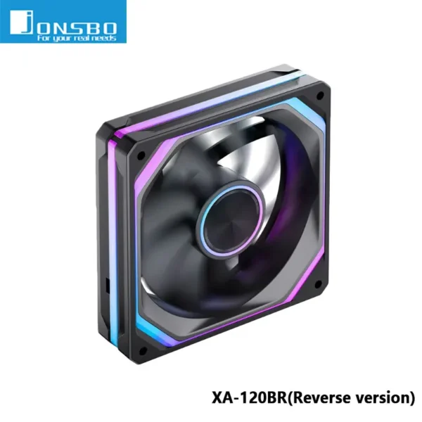 JONSBO XA-360/120 12CM ARGB Case Fan (Dual Bezel Lighting Effect/Color Blocking/Aura Sync/PWM Male/Female Connectors)