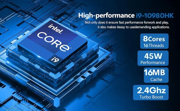 15.6" Gaming Laptop Computer Windows 11 Intel Core i9 10980HK PC Gamer 16GB RAM Fingerprint Unlock Notebook PC Backlight Laptops