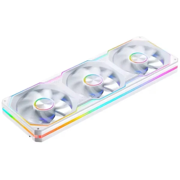 JONSBO XA-360/ XA-120 3-Pack 120mm Fan 5V/3Pin ARGB Three-Sided Mirror Integrated Cold Exhaust Cooling Fan for Desktop Computers