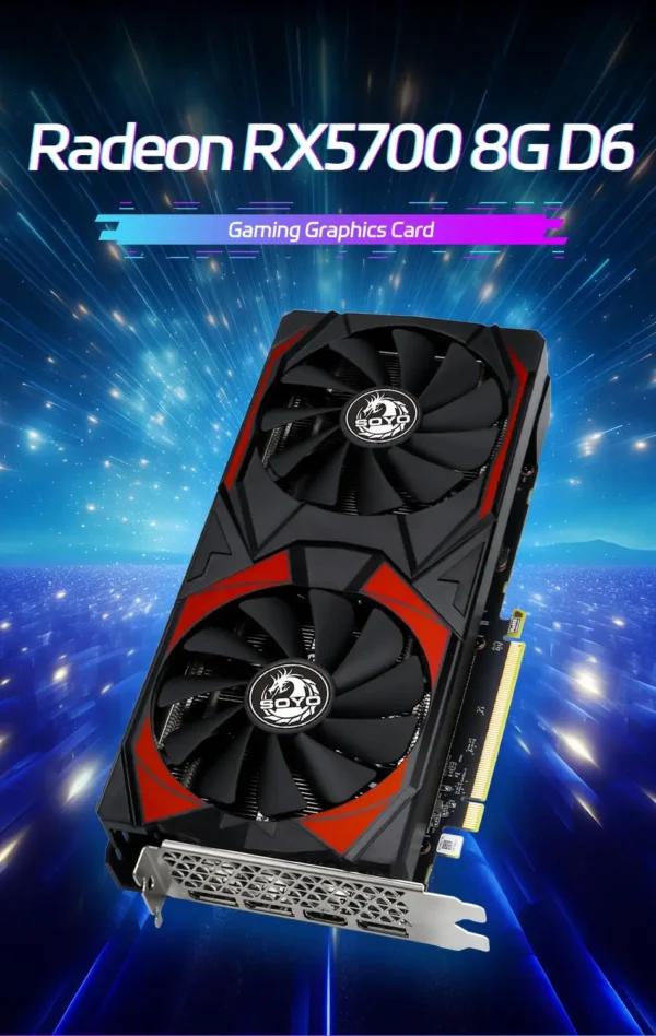 MOUGOL NEW AMD Radeon RX5700 8GB Graphics Card GDDR6 Memory PCIE4.0x16 DPx3 256Bit Gaming Video Card for Desktop Computer