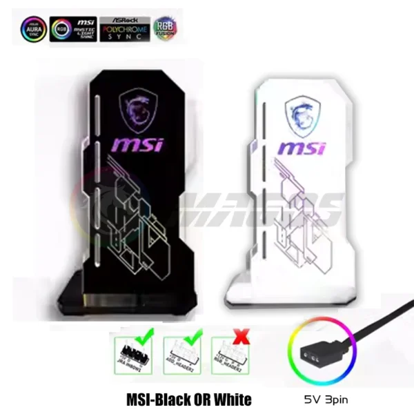 4090 GPU Holder Jack Support 40 Series VGA Bracket RGB Flow MSI AORUS ROG TUF Belief Anime Characters PC Assemble MOD